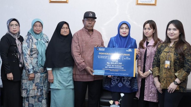 6 Bulan Jadi Peserta TASPEN, Ahli Waris Terima Manfaat Rp832,8 Juta