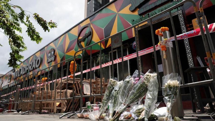 Penampakan Terkini Lokasi Kebakaran Pub Maut Bangkok Tewaskan 30 Orang