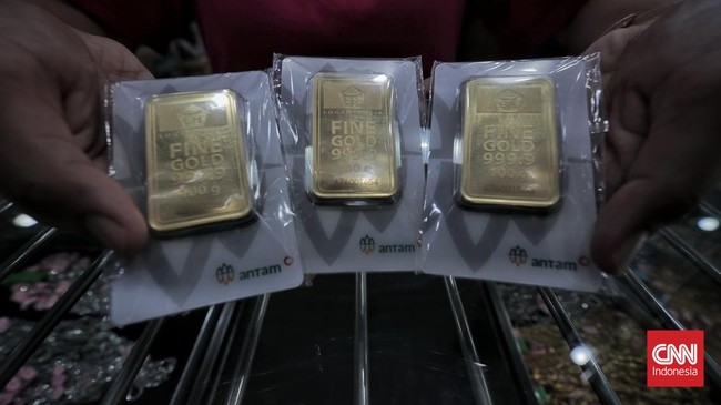 Harga Emas Antam Naik Rp20 Ribu Jadi Rp2,635 Juta per Gram