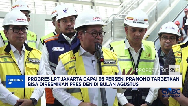 Video: Progres LRT Jakarta 95 %, Diresmikan Presiden di Bulan Agustus