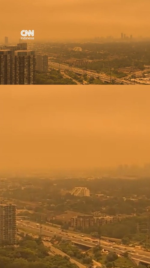 Kebakaran Hutan Sulap Langit Toronto Jadi Oranye